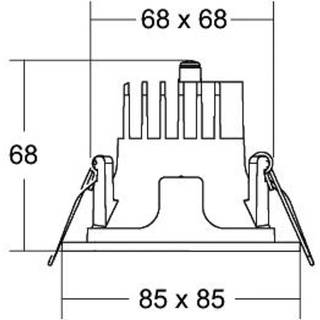 BRUMBERG Downlight Apollo Micro, Aluminium/grå/zink, Stue/spisestue, Aluminium, Moderne,