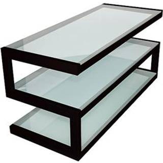 Norstone Esse, mediabänk pianosvart med frostat glas
