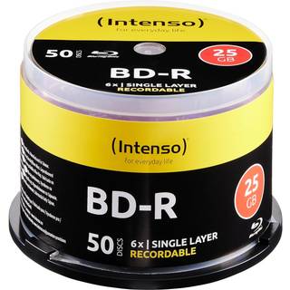 Intenso® Blu-Ray, 6x Speed, 25 GB - 50 stk.