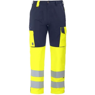 ProJob 646501 6501 buks en iso 20471 klasse 2 / Arbejdsbukser Yellow/Navy D84