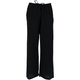 Gina Tricot-linen blend trousers-Hørbukser-Sort-XS-Dame