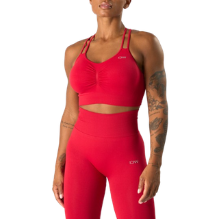 Define Seamless Scrunch Sports Bra Red