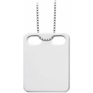 Scrouples Id skilt sølv vedhæng 24 x 18 mm inkl. kæde