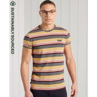 Superdry Stribet Orange Label T-shirt i økologisk bomuld