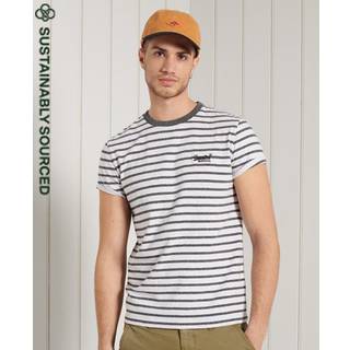 Superdry Stribet Orange Label T-shirt i økologisk bomuld