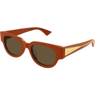 Bottega Veneta BV1278SA Asian Fit 004 52 Solbriller Kvinder Orange - Orange - 52mm