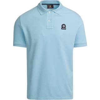 Sandbanks Badge Logo Polo Shirt in Crystal Blue | Sandbanks - XL
