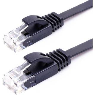 NÖRDIC Cat6 U/UTP fladt netværkskabel 1,5m 250MHz båndbredde og 10Gbps transmissionshastighed blå