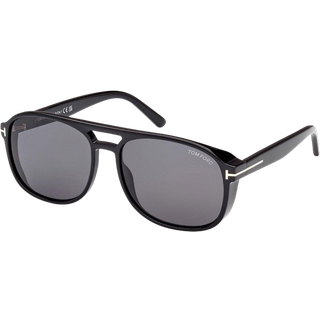 TOM FORD Mand FT1022 ROSCO 01A Solbriller Acetat Sort Grå Firkantet Normal