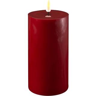Deluxe Homeart LED Bloklys - Ø7,5x H15 cm - Bordeaux