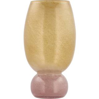 Villa Collection Styles vase rosa/gul glas 16,5 x 30 cm