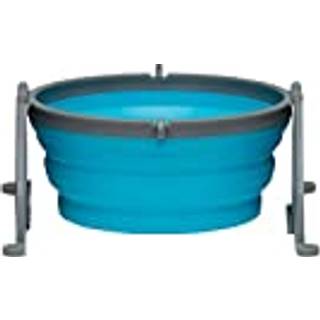 K?rlige k?ledyr - Bella Roma b?rbar rejsehundesk?l Sammenklappelig hundefoder- og vandsk?l (bl? stor)