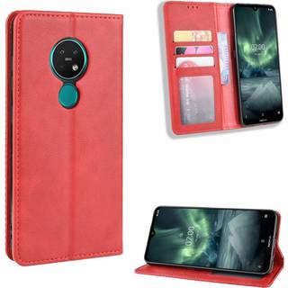 Bofink Vintage Nokia 6.2 / 7.2 leather etui - Rød