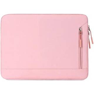Water Resistant Elegant Oxford Laptop Sleeve w. Side Pocket - 13.3 - Pink
