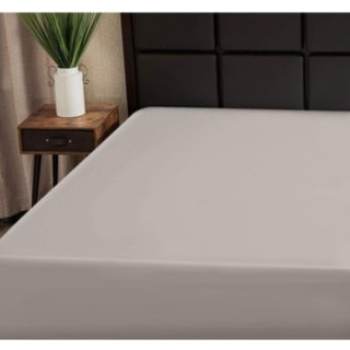 Superity Linen King Fitted Sheet 100% Cotton 200 Threat Count Cool Breathable Soft and Comfortable Machine Wash and Dry (King 78x80 Stone)