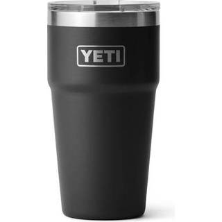 Yeti Rambler 20 Oz Stabelbar tumbler Rustfrit st?l Vakuum isoleret med Magslider L?g Black