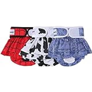 AVONT 3 PAKK VASKABLE Hundbleer Kvinde (S/8-13.5 """") Genanvendelige hundeperiode bleer d?kker kvindelige hundebleer til varmecyklus inkontinens p