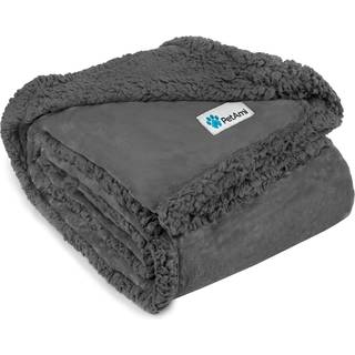 Petami Dog Blanket Sherpa Dog Tæppe Plush Reversible Warm Pet Tæppe til hundesofa Sofa Bil (Greygrey Sherpa 60x40 inches)
