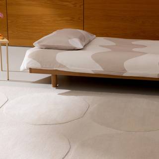 Marimekko Isot Kivet uldtæppe Natural White, 170x240 cm