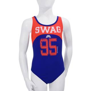 Aquarapid Level Badedragt, Blå/Orange 176