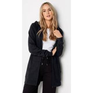 Lts Tall Women's Black Cotton Longline Hoodie Size 10