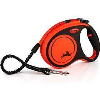 Flexi Xtreme Tape orange og sort Mellem 5 m udtrækkelig hundesnor til hunde op til 35 kg / 77 lb