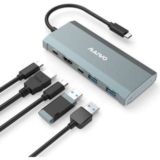 MAIWO 1 til 6 dockingstation 1xNVMe/SATA 1xHDMI 4K60Hz, 2xUSB-A 1xUSB-C 5Gbps 1xUSB-C PD100W