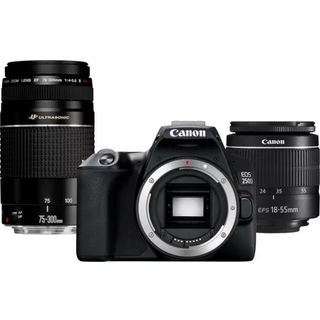 Canon EOS 250D 18-55mm III + 75-300mm III - Black