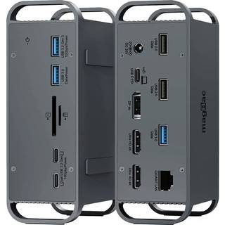 NÖRDIC 1 til 15 USB-C dockingstation tredobbelte skærme 2xHDMI 1xDP 4K60Hz 7xUSB 1xUSB-C PD65W 1xRJ45 1xSD 1xMicro SD Thunderbolt 3/4 USB4