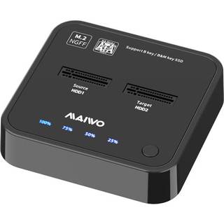 Maiwo K3016S dockingstation til harddisk kloning af M.2 SATA SSD'er 5Gbps 1: 1 B & M Key