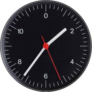 Wall Clock, sort, Ø26,5