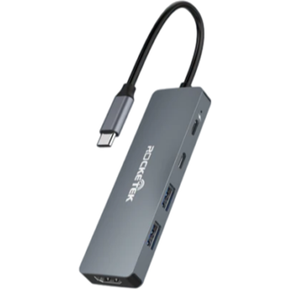 NÖRDIC 1 till 5 USB-C dockningsstation 1xHDMI 4K60Hz 1xPD100W 1xUSB-C 5Gbps 2xUSB-A 5Gbps