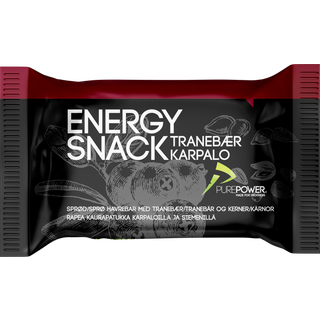 PurePower Energy Snack energibar tranebær 60 g