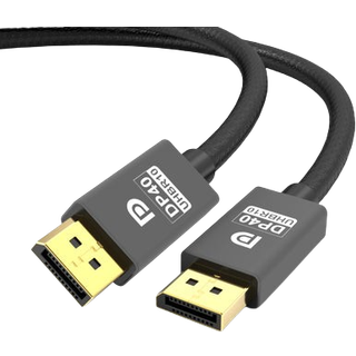 NORDIC CERTIFICEREDE KABLER 2m VESA Certified nylon flettet Displayport 2.1 kabel DP40 UHBR10 40Gbps 8K60H 4K144Hz