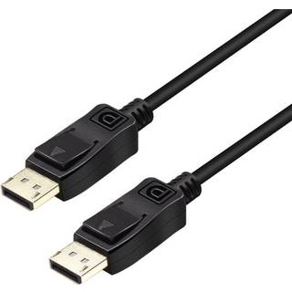 NÖRDIC 50cm DisplayPort til DisplayPort-kabel ver 1.4 UHD i 60Hz 32,4Gbps 8K 10-bit HDR dobbelt-kobber 99,99%
