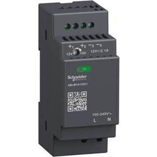 Schneider Modicon strømforsyning DIN-skinne med 12 VDC 25 W-2,1 A udgang og 100-240 VAC 1-faset forsyning