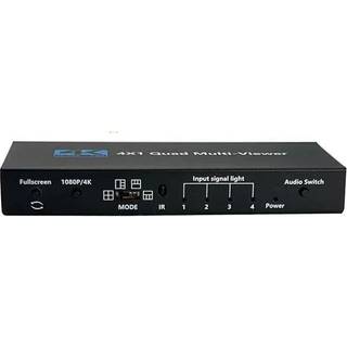 NÖRDIC HDMI scaler switch 4 til 1 med Multiviewer 4K30hz HDCP1.4