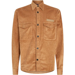 Solid Fløjls Overshirt, Desert Khaki, S