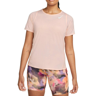 Nike Dri-FIT Race Top Dame, Kortærmet T-shirt, Str. XS, Hvid - Let og Åndbar Løbetrøje