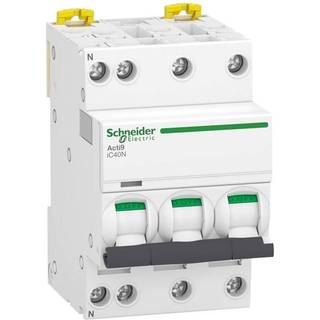 Schneider Electric Acti9 ic40n automatsikring 3p + n, 10a, c-karakteristik