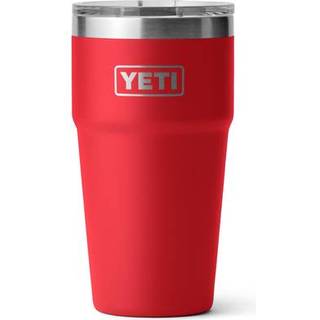 Yeti Rambler 20 Oz Stabelbar tumbler Rustfrit st?l Vakuum isoleret med magslider L?g Rescue Red