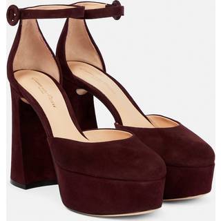 Gianvito Rossi Holly D'orsay suede pumps - purple - EU 42