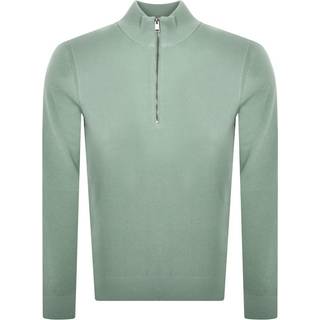 BOSS Ebrando Half Zip Knit Jumper Green