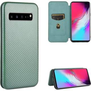 Samsung S10 Flip Case Kortrum CarbonDreams Grøn