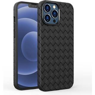 iPhone 15 Pro Max Fleksibelt Plastik Bagside Cover - Flet Design - Sort