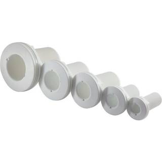 Gevind skroggennemføring TruDesign Skin Fittings Domed Standard, komposit, kuplet, 75 mm, G 1 1/4" (BSP), hvid