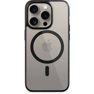 Epico iPhone 15 Pro Mag+ Hero Bagside Cover - MagSafe Kompatibel - Gennemsigtig / Sort