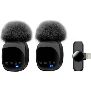2 trådløse mikrofoner med modtager Lightning