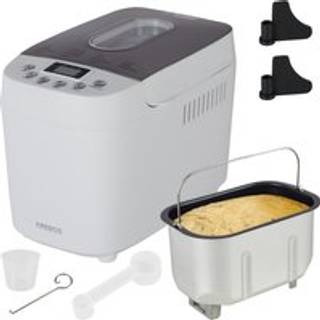 Arebos® Brødmaskine 850W - 1500g,15 Programmer,2 Dejkroge,Timer,LCD Display - Hvid