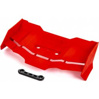 Traxxas - TRX9517R - Wing/ wing washer (red)/ 4x12mm FCS (2)
